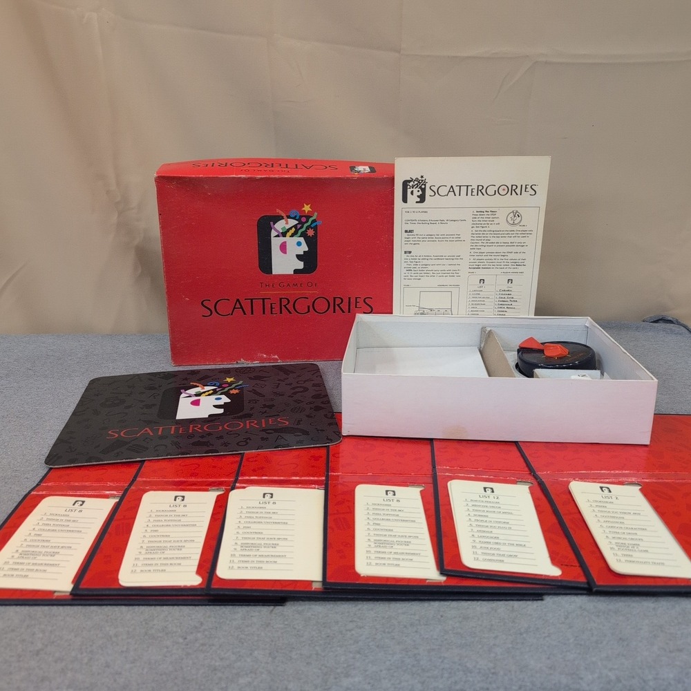 Vintage 1988 The Game of Scattergories Milton Bradley Classic Word Party Game